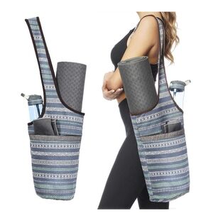 Ewedoos Gray and Blue Yoga Mat Bag